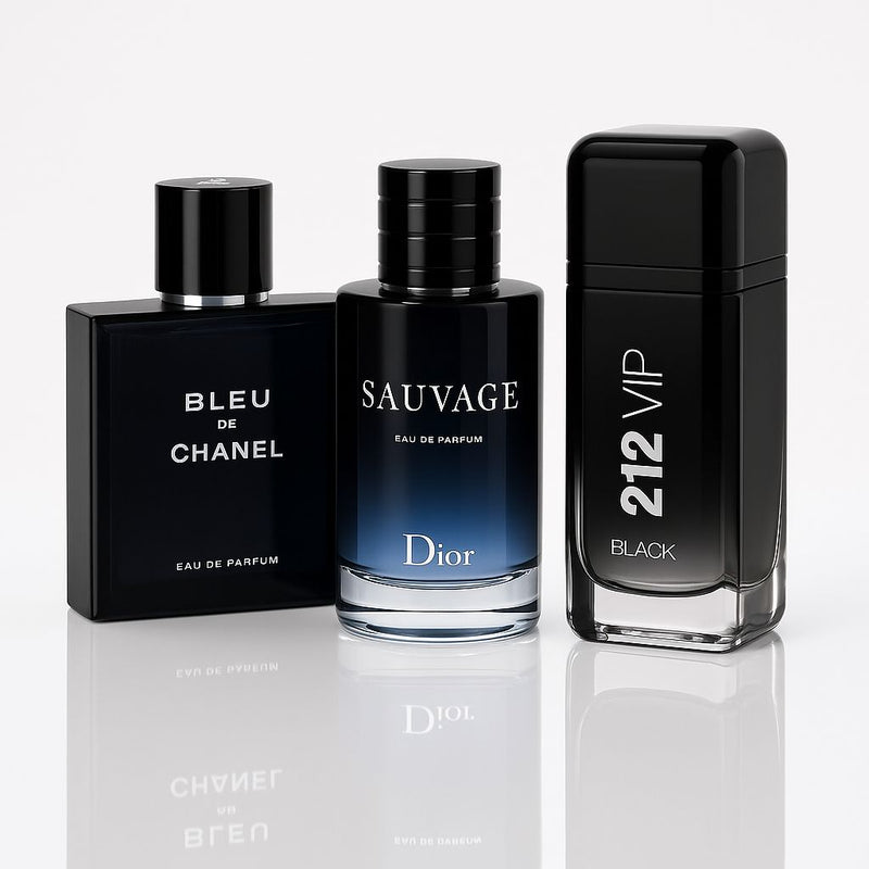🏆 Trío – 212 VIP Black, Sauvage & Bleu de Chanel 🏆